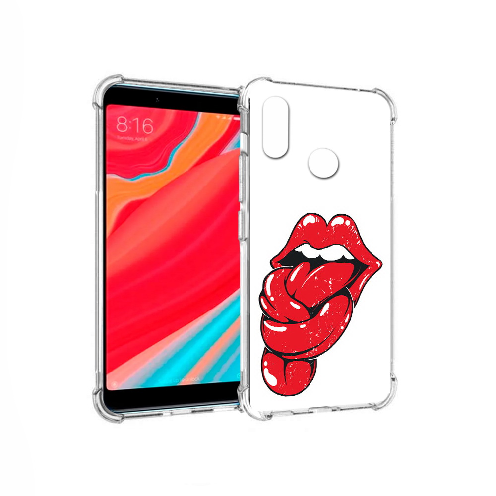 

Чехол MyPads Tocco для Xiaomi Mi 6X яркие губы с языком (PT113266.316.705), Прозрачный, Tocco