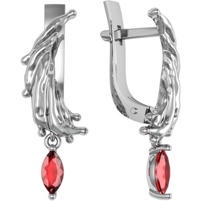 

Серьги из серебра с фианитом ПРИВОЛЖСКИЙ ЮВЕЛИР 391609-FA49, 391609-FA49
