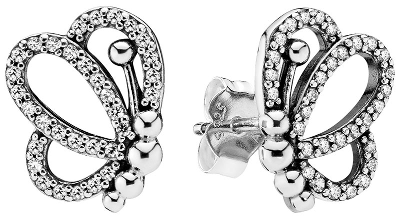 

Серьги-пусеты женские Pandora 297912CZ из серебра, цирконий, 297912CZ