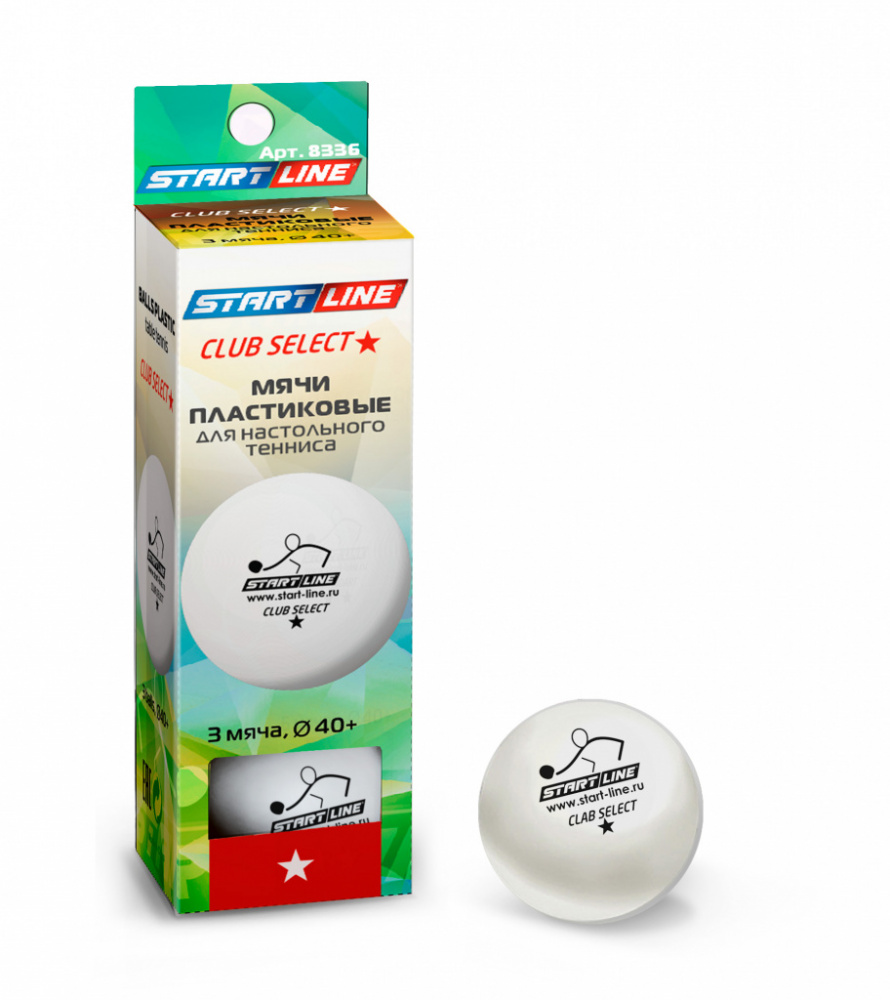 

Мячи Start line Club Select 1* New (3 шт, бел.)