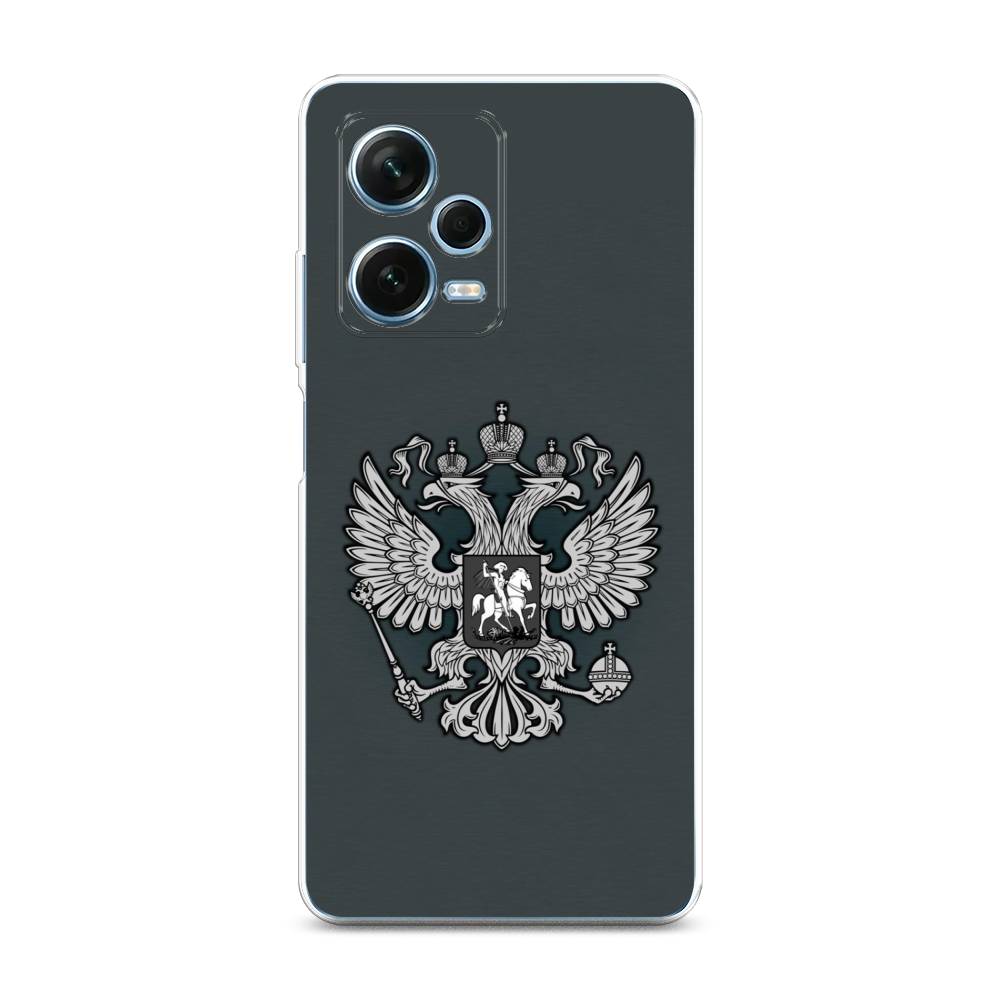 фото Чехол awog для xiaomi redmi note 12 pro plus "герб россии серый"