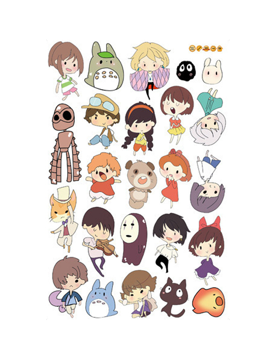 фото Интерьерная наклейка герои японских мультфильмов fachion stickers
