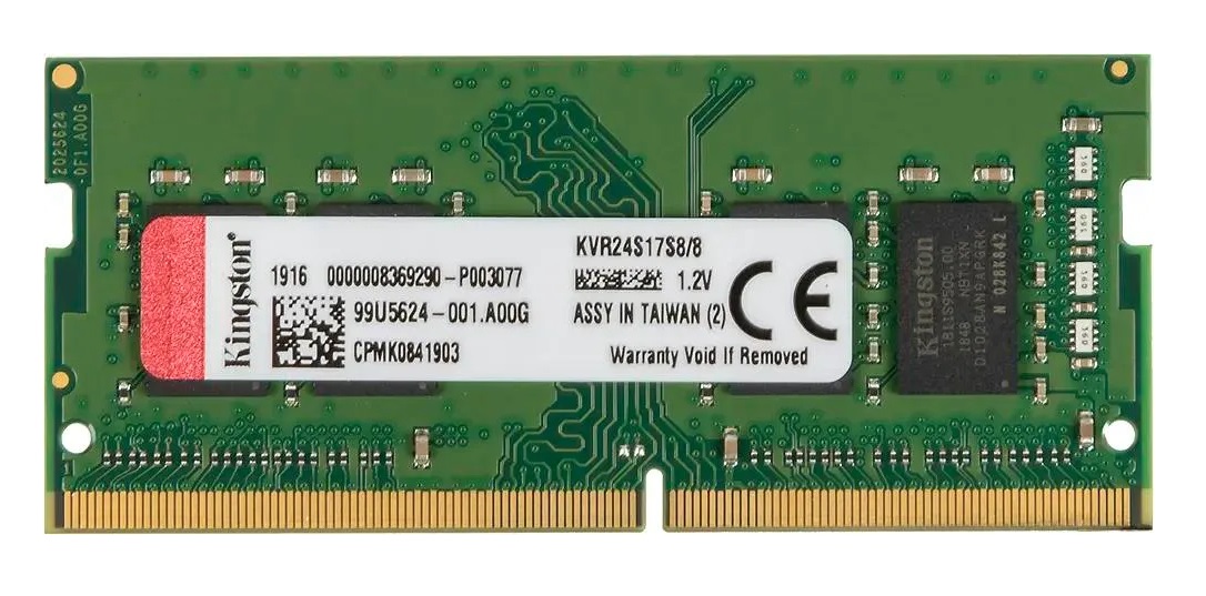 

Оперативная память Kingston (KVR24S17S8/8), DDR4 1x8Gb, 2400MHz