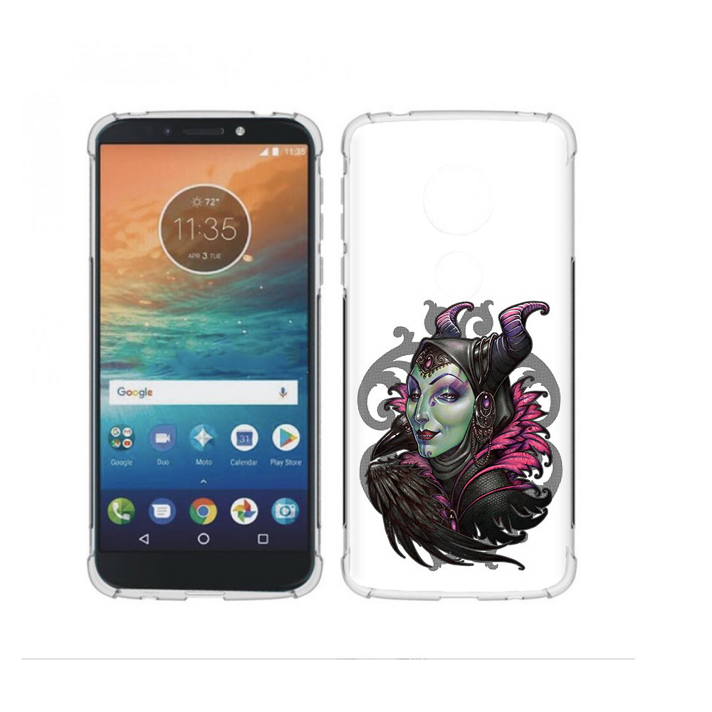 

Чехол MyPads Tocco для Motorola Moto G4 Play зеленая девушка с вороном (PT115793.374.357), Прозрачный, Tocco