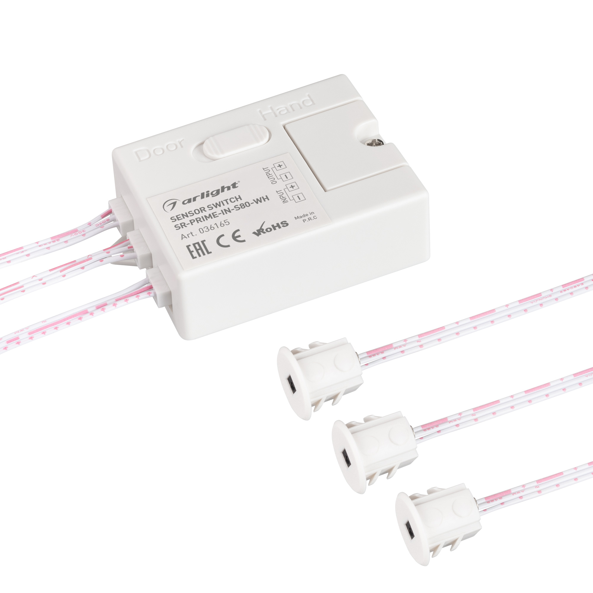 

ИК-датчик Arlight SR-PRIME-IN-S80-WH (12-24V, 96-192W, DOOR/HAND), 036165