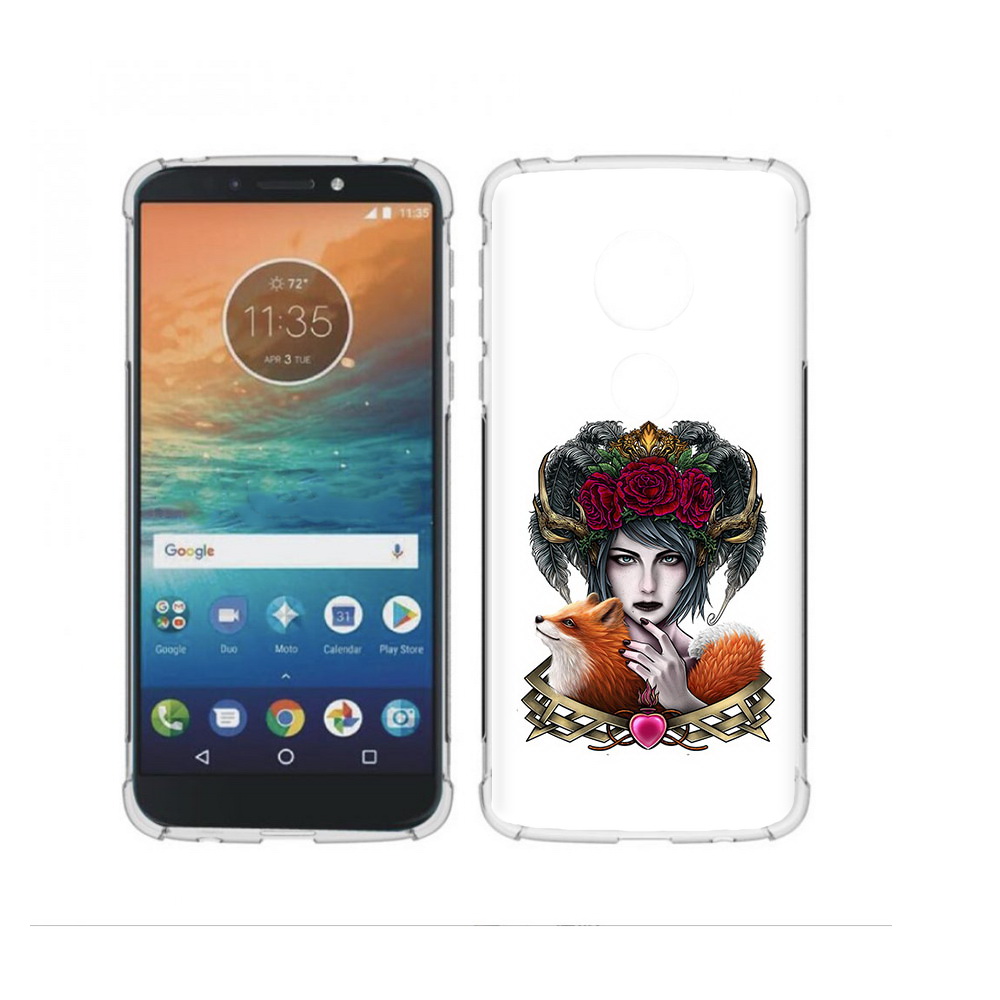 

Чехол MyPads Tocco для Motorola Moto G4 Play девушка с лисой (PT115793.374.314), Прозрачный, Tocco