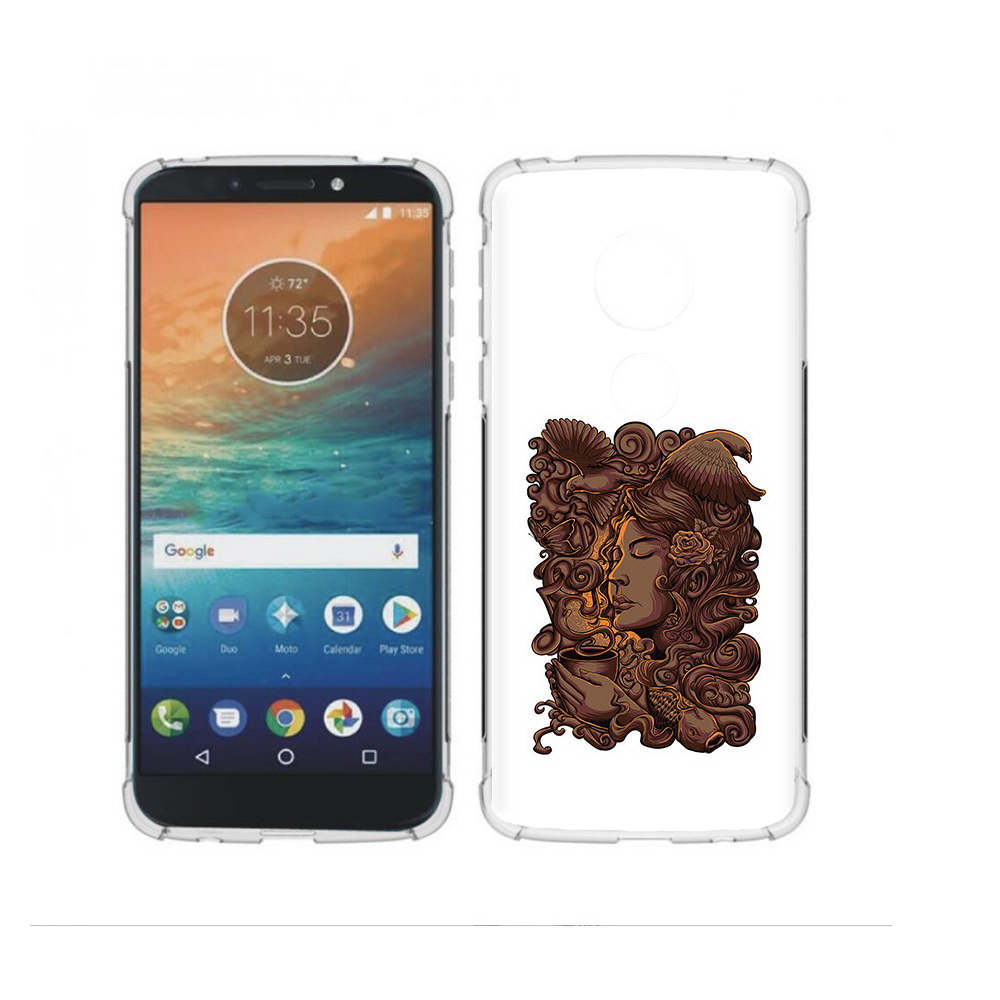 

Чехол MyPads Tocco для Motorola Moto G4 Play девушка с длинными волосами абстракция, Прозрачный, Tocco