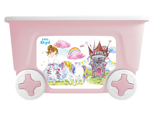 Детский ящик для игрушек Тутси COOL Сказочная принцесса на колесах 50 литров ящик полимербыт giraffix детский 6 5 л