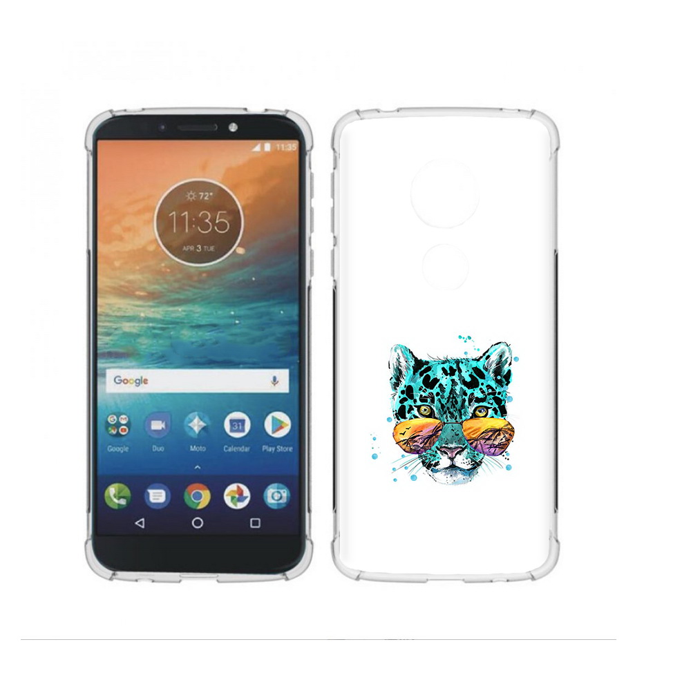 

Чехол MyPads Tocco для Motorola Moto G4 Play голубой лео (PT115793.374.294), Прозрачный, Tocco