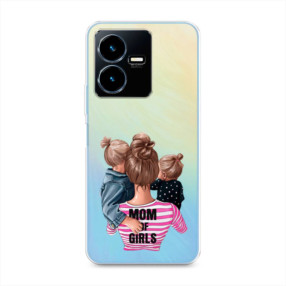 

Чехол Awog на Vivo Y22 / Виво Y22 "Mom of Girls", Синий;розовый;черный, 267550-6