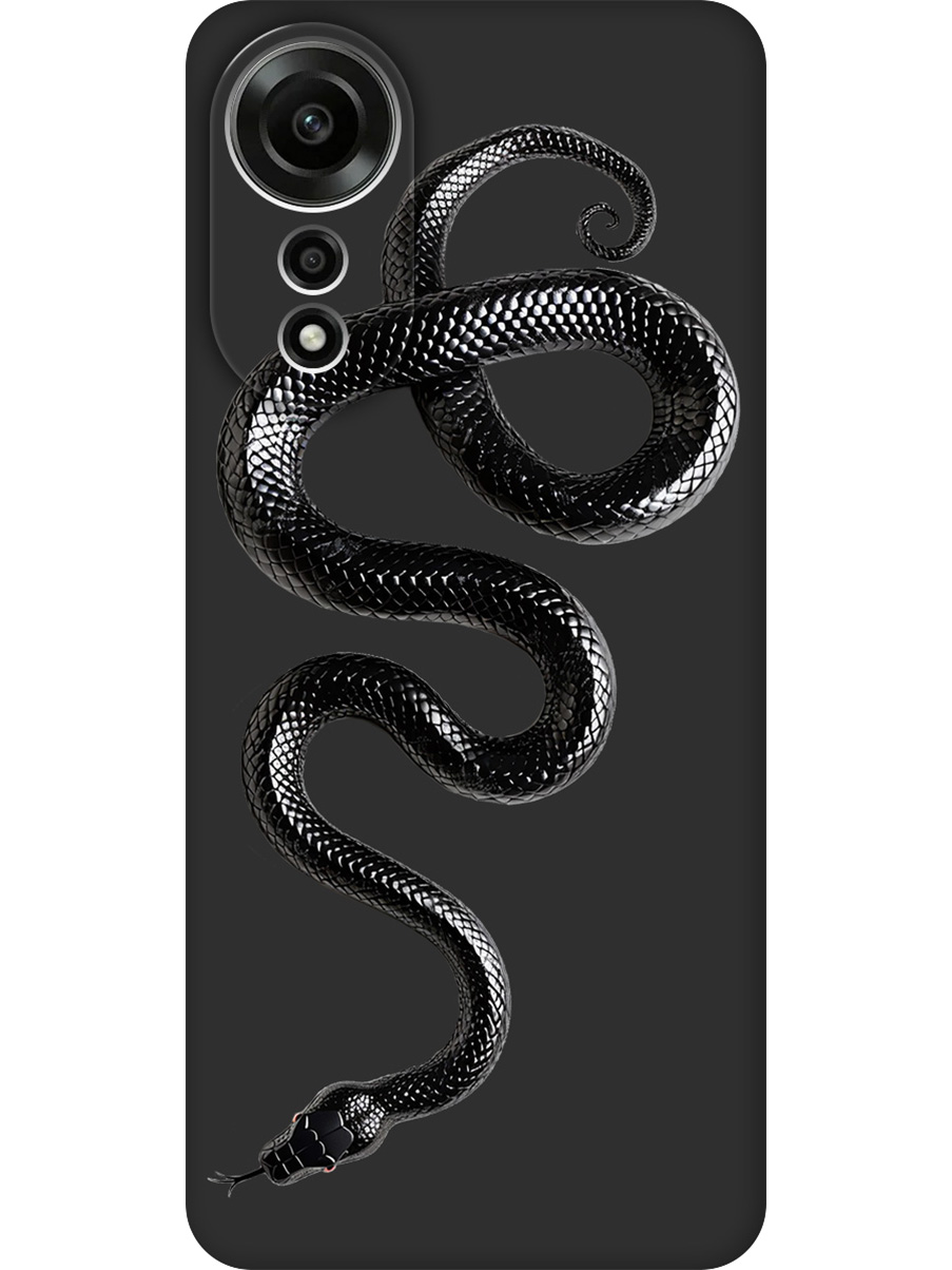

Силиконовый чехол на Oppo A78 4G с принтом "Черная мамба" матовый черный, 782630013