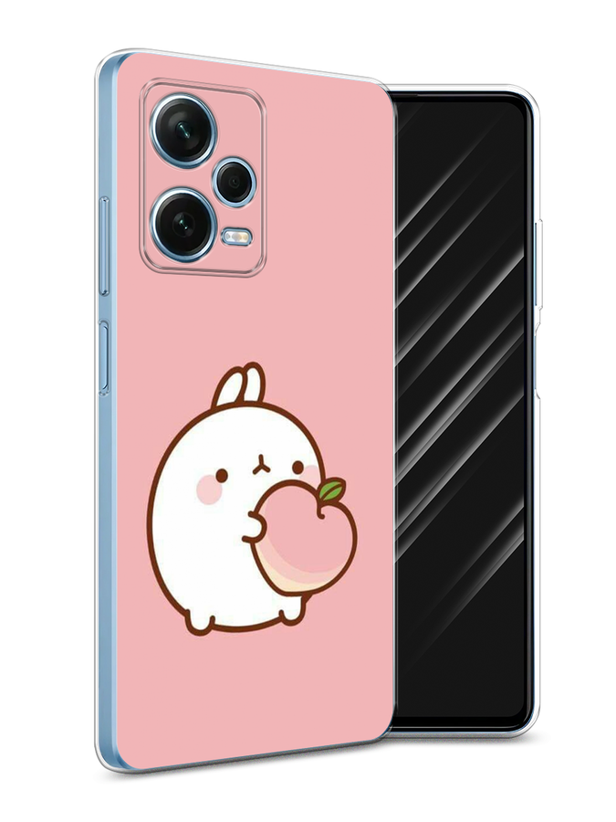 

Чехол Awog для Xiaomi Redmi Note 12 Pro Plus "Кролик с персиком", Розовый;бежевый, 317150-1