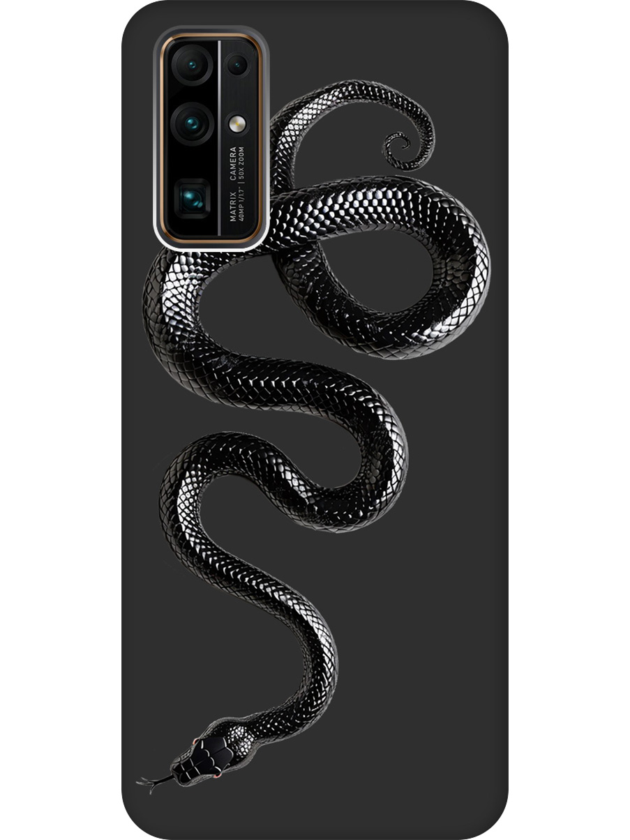 

Силиконовый чехол на Honor 30 с принтом "Черная мамба" матовый черный, 722945813