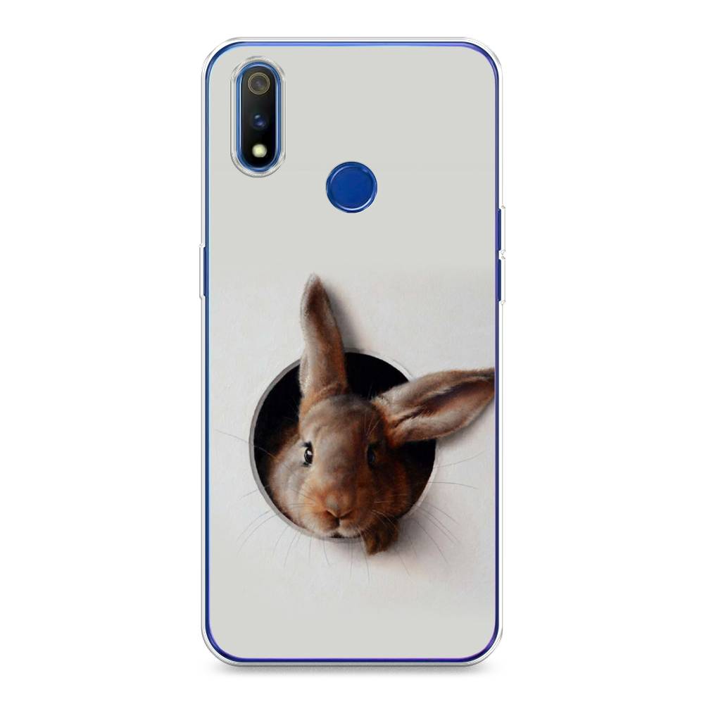 

Чехол на Realme 3 Pro "Любопытный кролик", Серый;коричневый, 251250-1