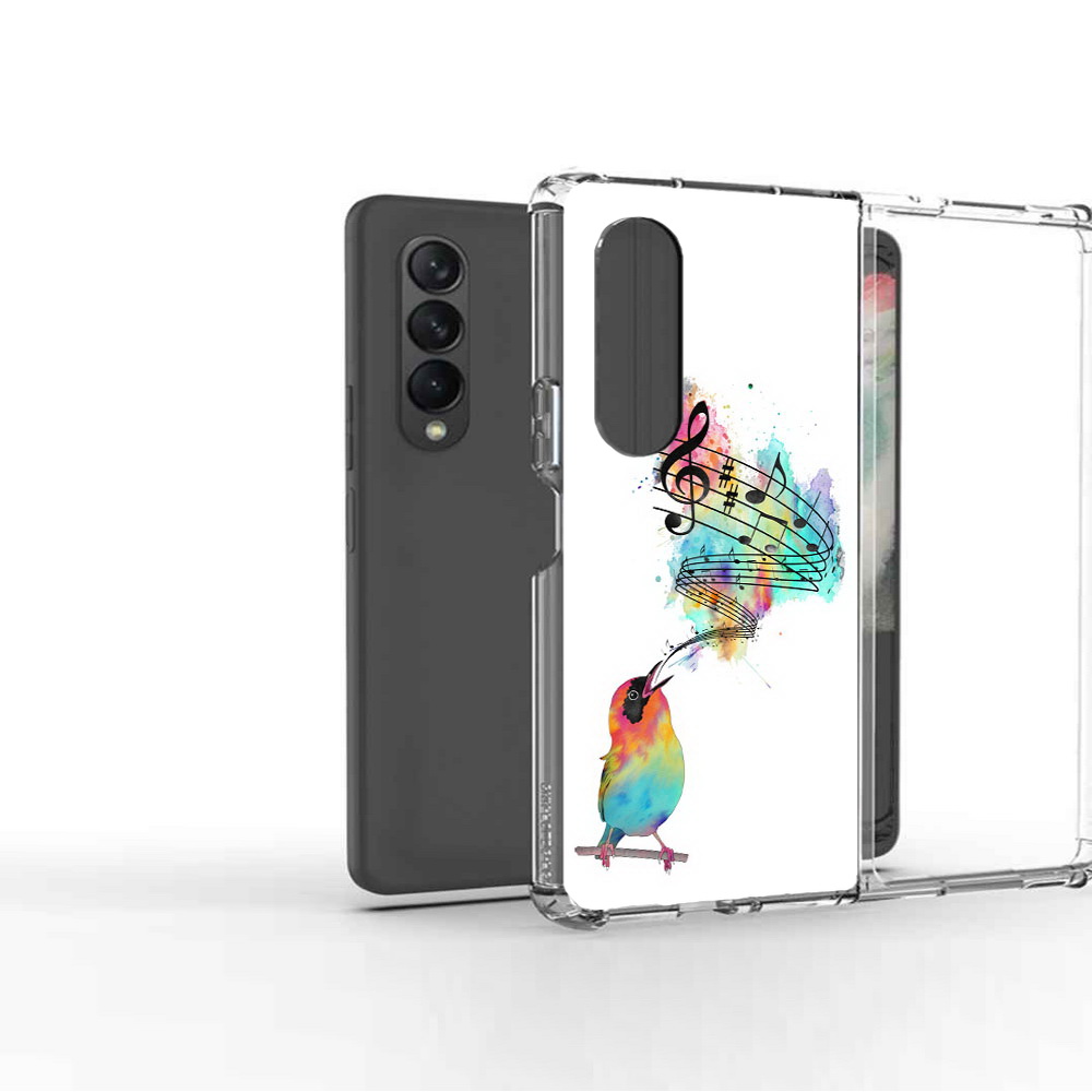 

Чехол MyPads Tocco для Samsung Galaxy Z Fold 3 певчая птичка, Прозрачный, Tocco