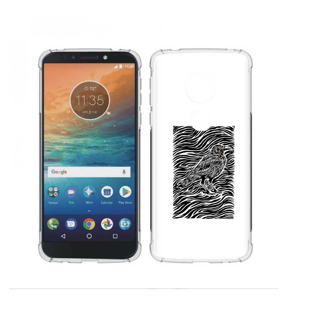 

Чехол MyPads Tocco для Motorola Moto G4 Play ворон в абстракции (PT115793.374.272), Прозрачный, Tocco