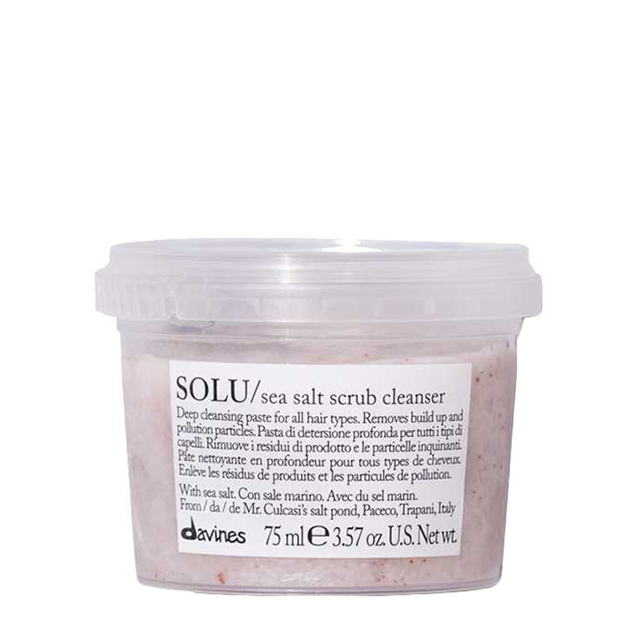 

Скраб с морской солью для волос и кожи головы DAVINES SOLU travel 75 мл, Essential Haircare NEW - ежедневный уход за волосами