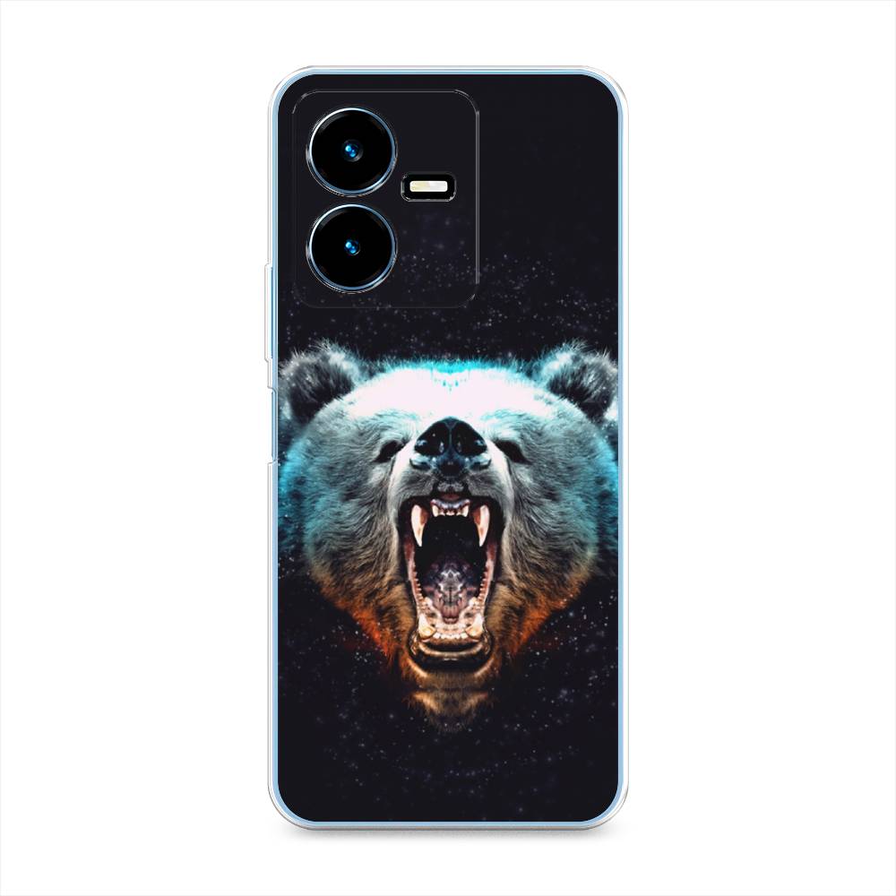 

Чехол Awog на Vivo Y22 / Виво Y22 "Медведь", Коричневый;голубой;черный, 267550-2