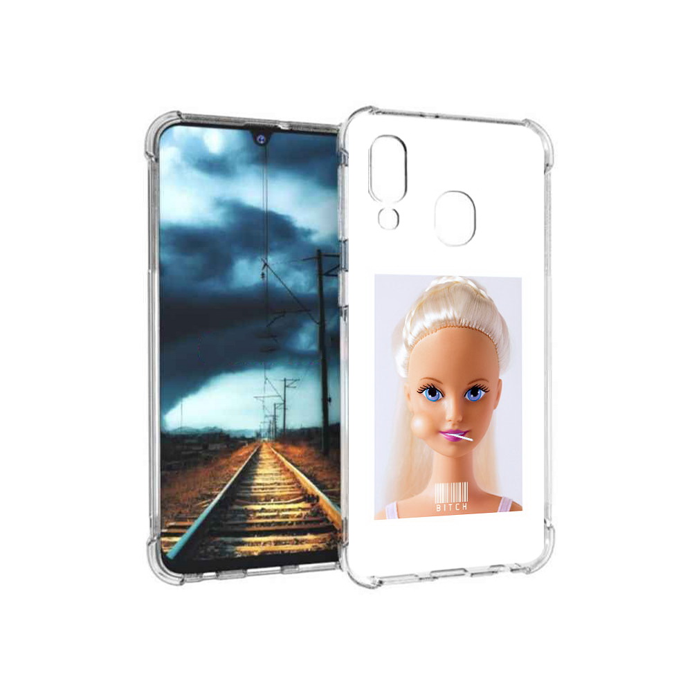 

Чехол MyPads Tocco для Samsung Galaxy A40 барби (PT128655.504.226), Прозрачный, Tocco