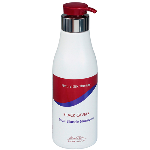 Шампунь блонд Mon Platin с черной икрой Professional Black Caviar Total Blonde, 500 мл ice professional шампунь тонирующий для светлых волос keep my blonde anti yellow 250 мл