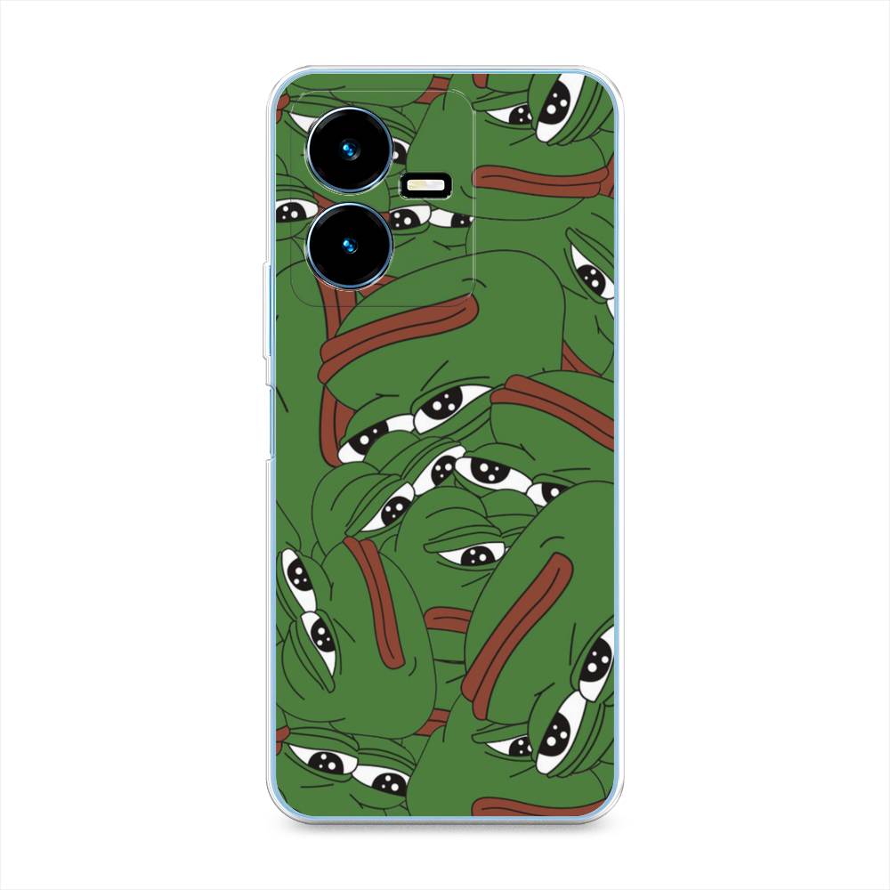 

Чехол Awog на Vivo Y22 / Виво Y22 "Печальный frog", Зеленый;белый, 267550-9