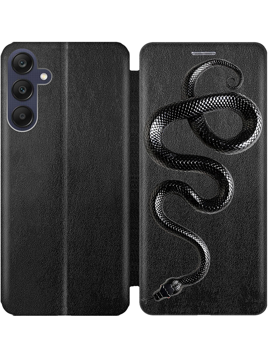 

Чехол-книжка на Samsung Galaxy A25 с принтом "Черная мамба" черный, 780484413