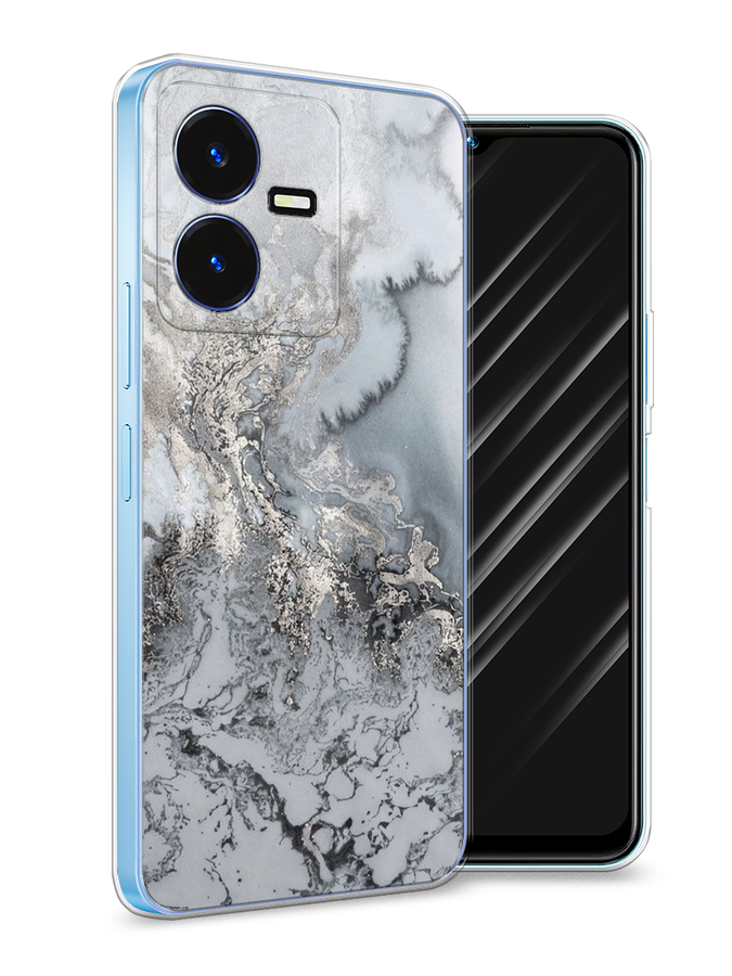 

Чехол Awog на Vivo Y22 / Виво Y22 "Морозная лавина серая", Серый;серебристый, 267550-3