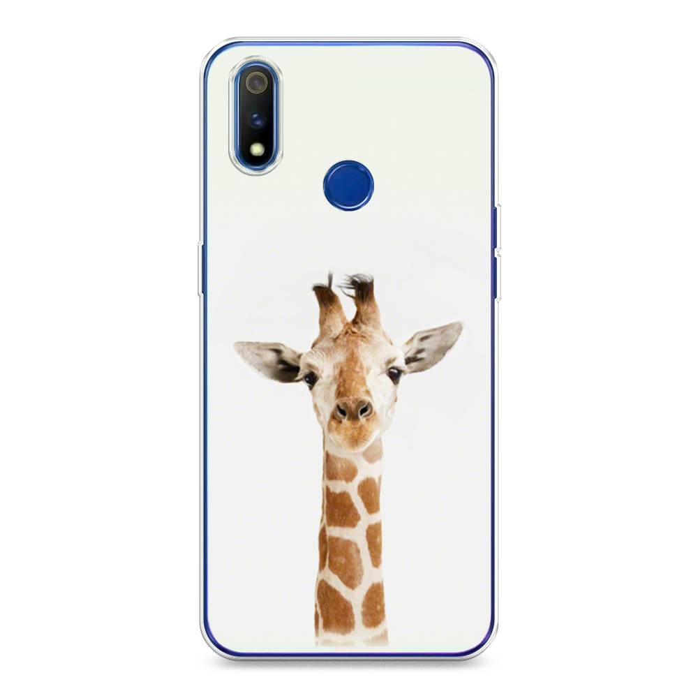 

Чехол на Realme 3 Pro "Любопытный жираф", Бежевый;коричневый, 251250-1
