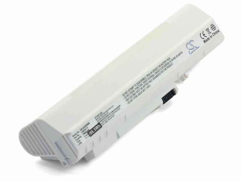 

Усиленный аккумулятор для Acer UM08A31, UM08B72 (6600mAh) белый
