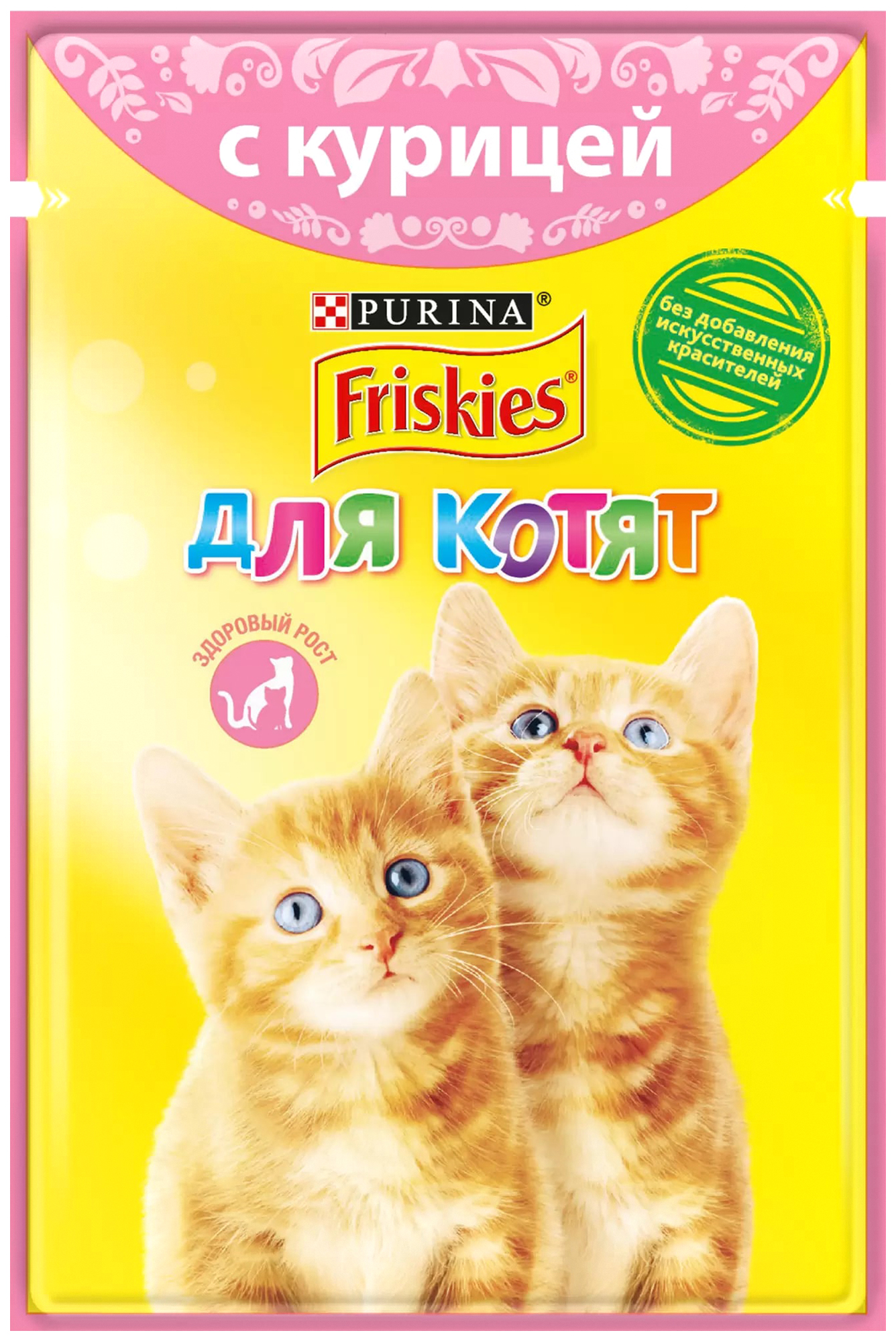 фото Влажный корм для котят friskies с курицей в подливе, повседневный, 85 г