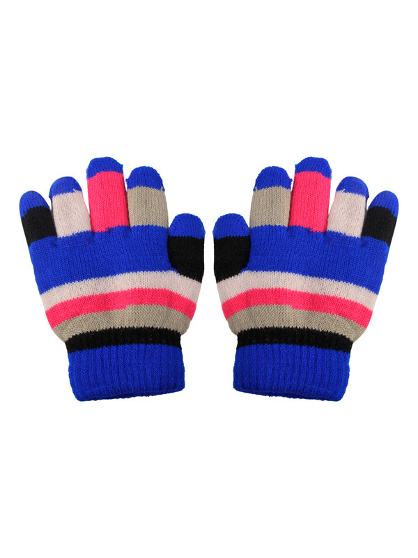 Перчатки детские Little Mania ZW-ANG49, синий, ярко-розовый, голубой, серый, черный, 13