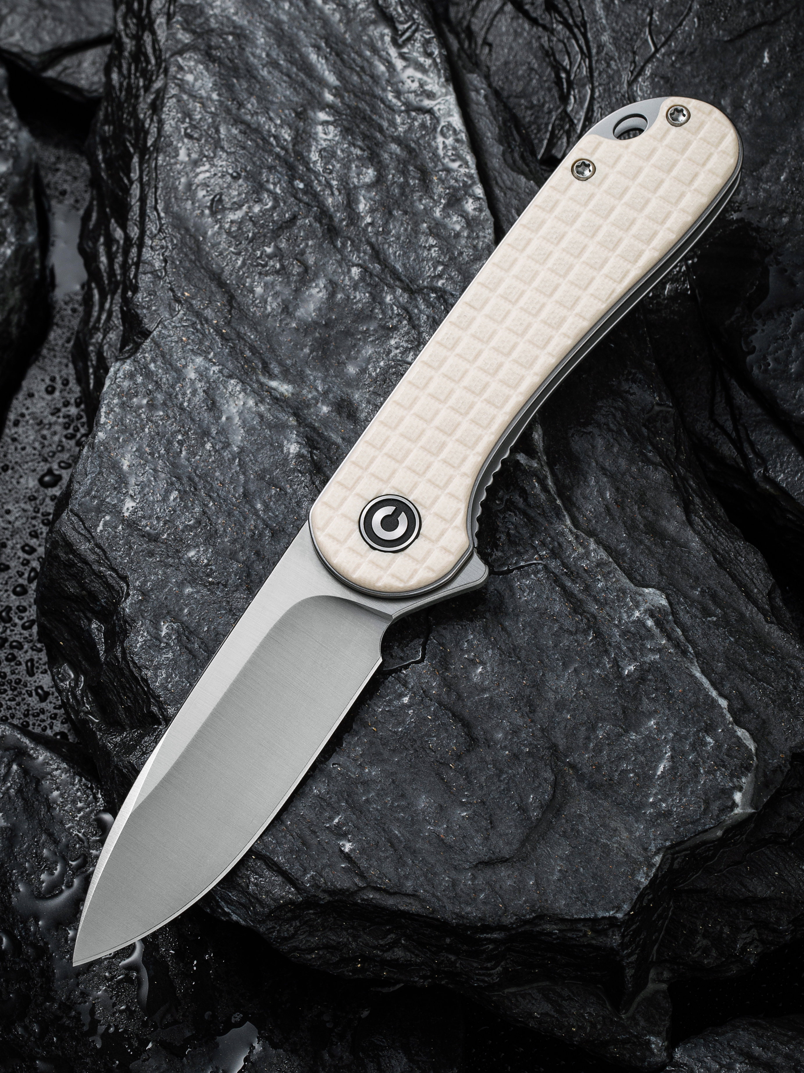 Складной нож туристический CIVIVI Elementum D2 Steel Satin Finished Handle G10 Ivory