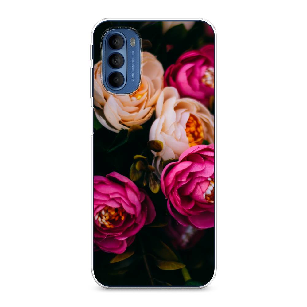 

Чехол Awog на Motorola Moto G31/G41 "Розовые пионы на черном", Разноцветный, 242550-8