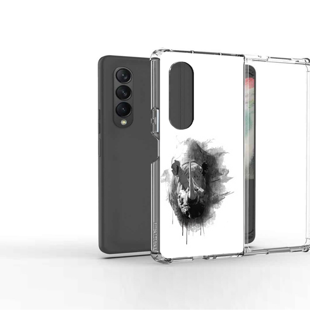 

Чехол MyPads Tocco для Samsung Galaxy Z Fold 3 носорог, Прозрачный, Tocco