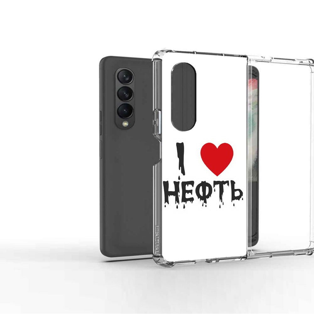 

Чехол MyPads Tocco для Samsung Galaxy Z Fold 3 нефть, Прозрачный, Tocco