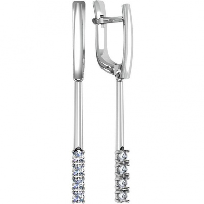 

Серьги из серебра с фианитом ПРИВОЛЖСКИЙ ЮВЕЛИР 301040-FA11, 301040-FA11