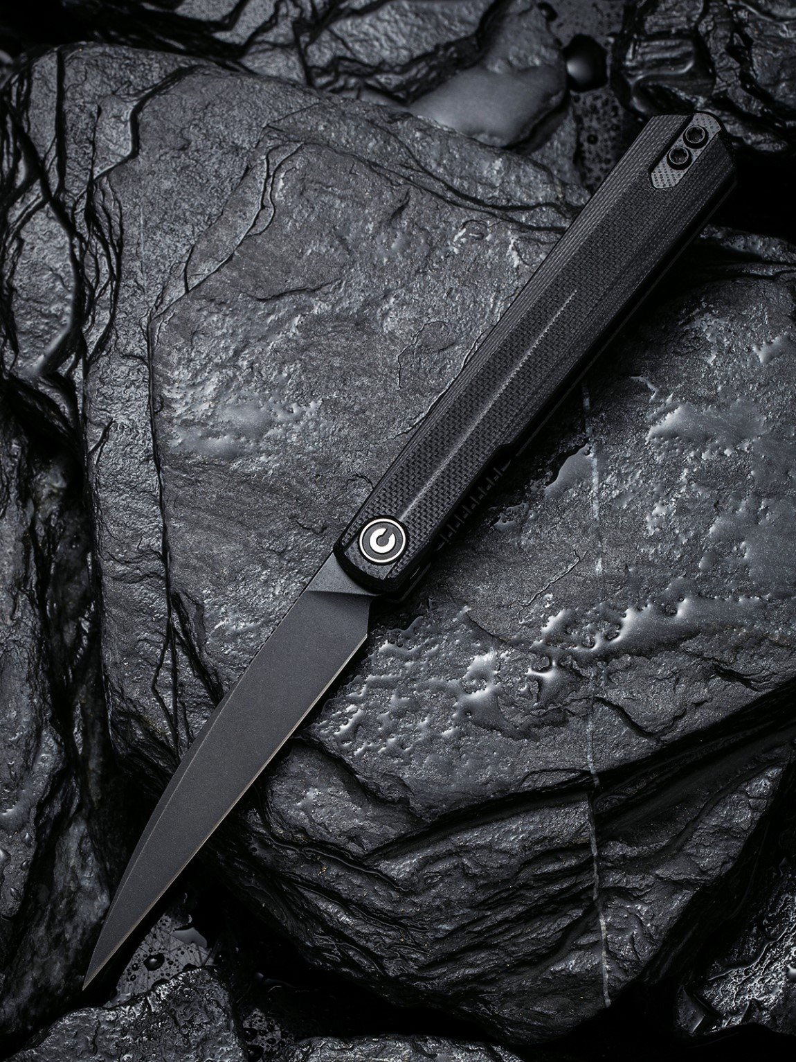 Складной туристический нож CIVIVI Clavi Nitro-V Steel Black Stonewashed Handle G10 черный