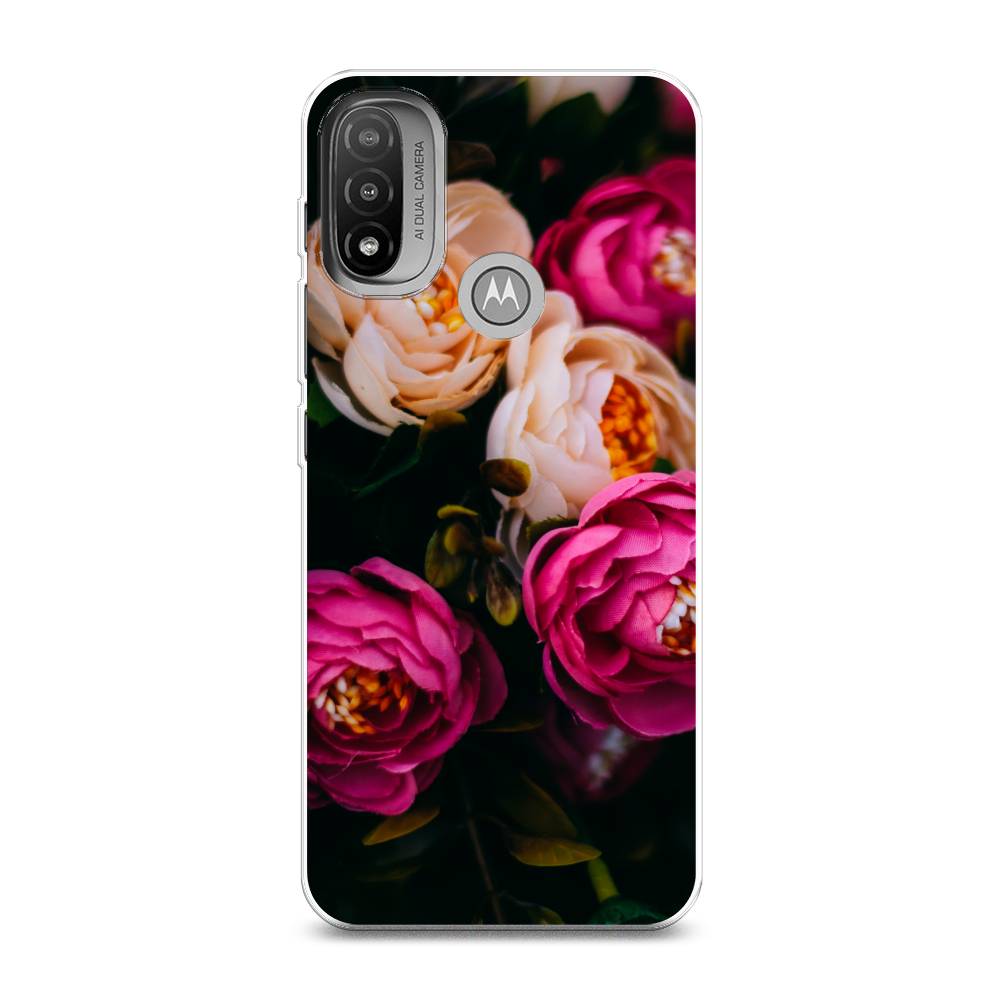 

Чехол Awog на Lenovo K14 Plus/Motorola Moto E20/E30/E40 "Розовые пионы на черном", Разноцветный, 243450-8