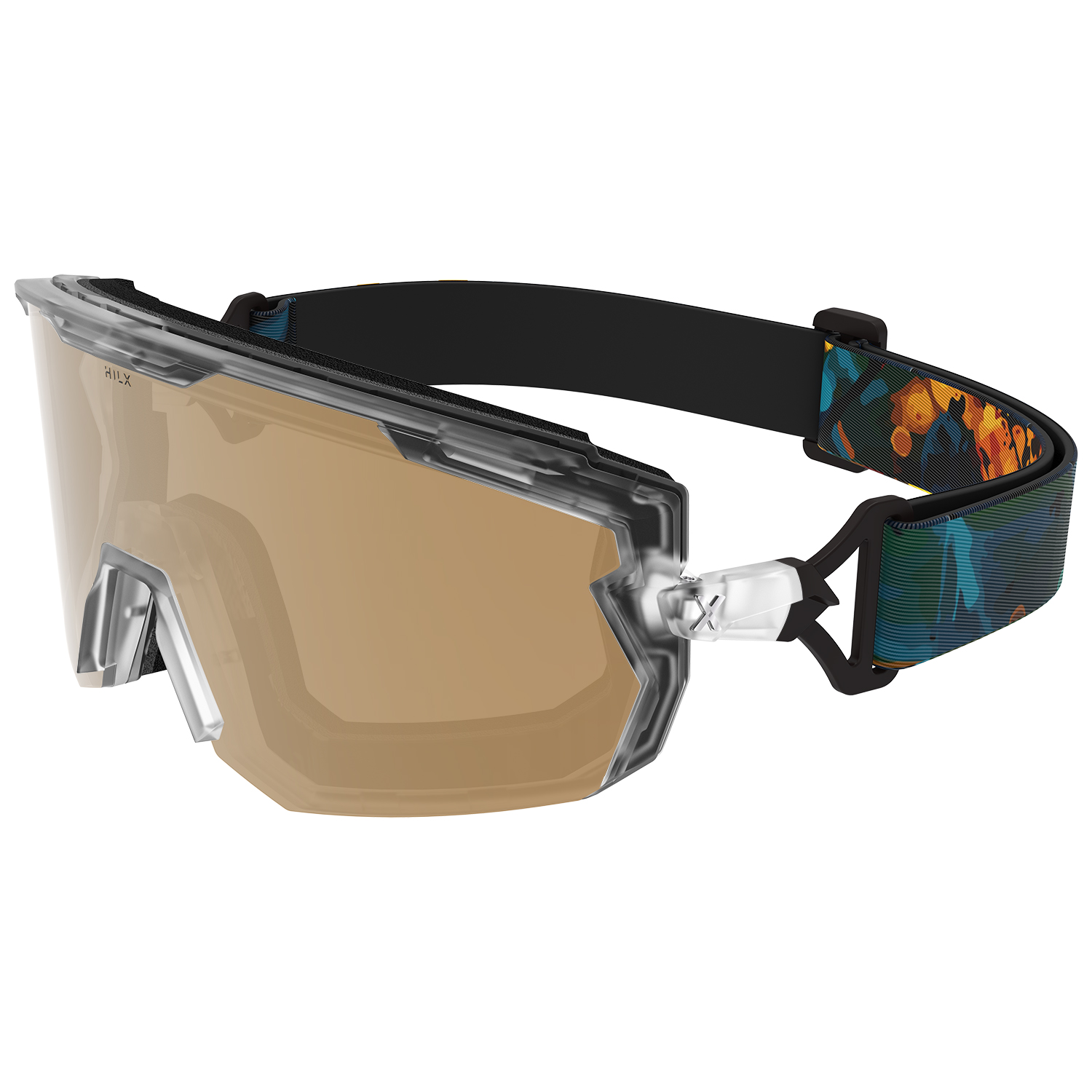 Спортивные солнцезащитные очки унисекс HILX Samurai matt crystal/gold polarized lens