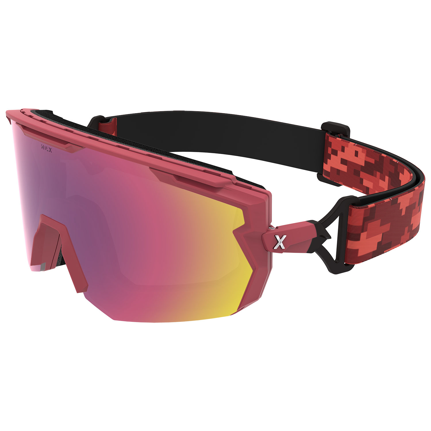 Спортивные солнцезащитные очки унисекс HILX Samurai matt solid red/red polarized lens