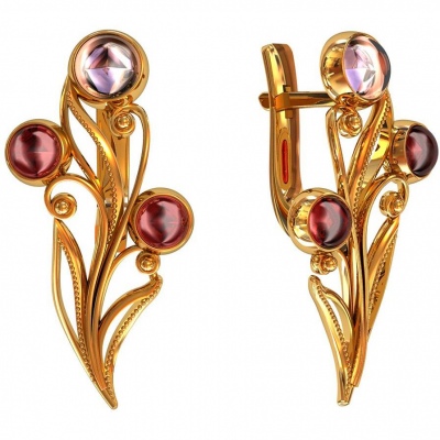 

Серьги из серебра с гранатом ПРИВОЛЖСКИЙ ЮВЕЛИР 392964-AM56GR26, 392964-AM56GR26