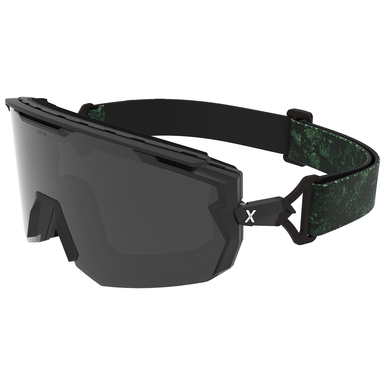 Спортивные солнцезащитные очки унисекс HILX Samurai matt solid black/black polarized lens