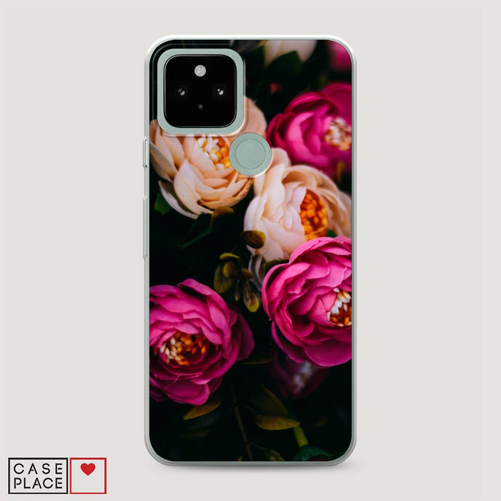 

Чехол Awog на Google Pixel 5 "Розовые пионы на черном", Разноцветный, 270750-8
