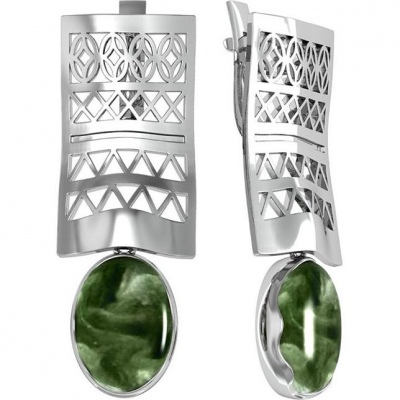

Серьги из серебра с клинохлором ПРИВОЛЖСКИЙ ЮВЕЛИР 393778-KL, 393778-KL