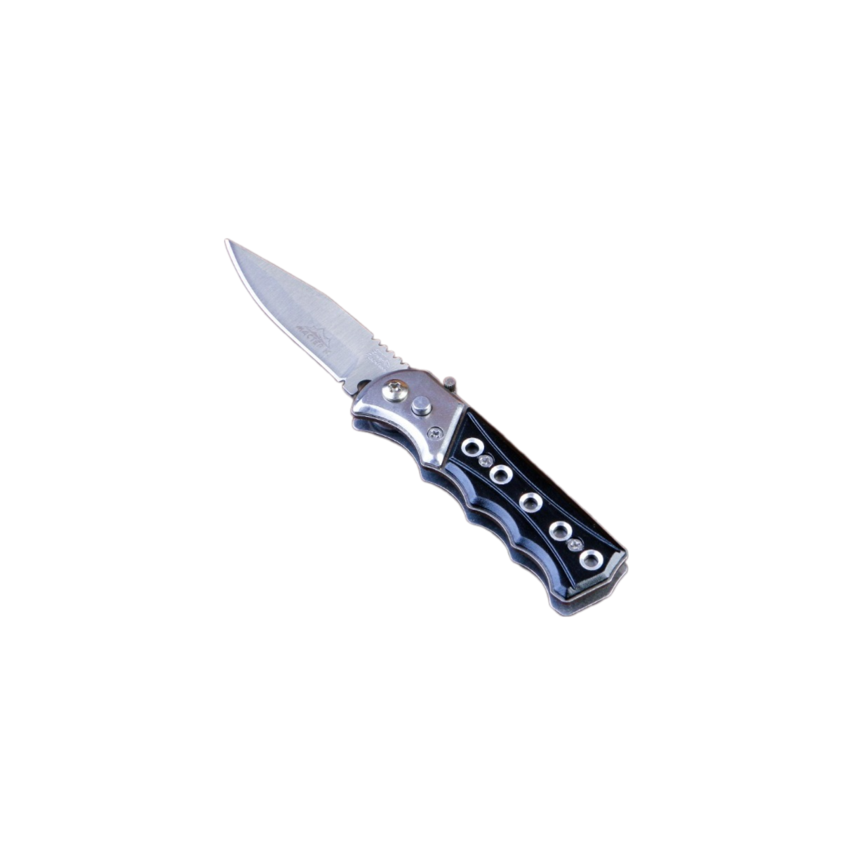 Нож складной автоматический Мастер К, рукоять с отверстиями
