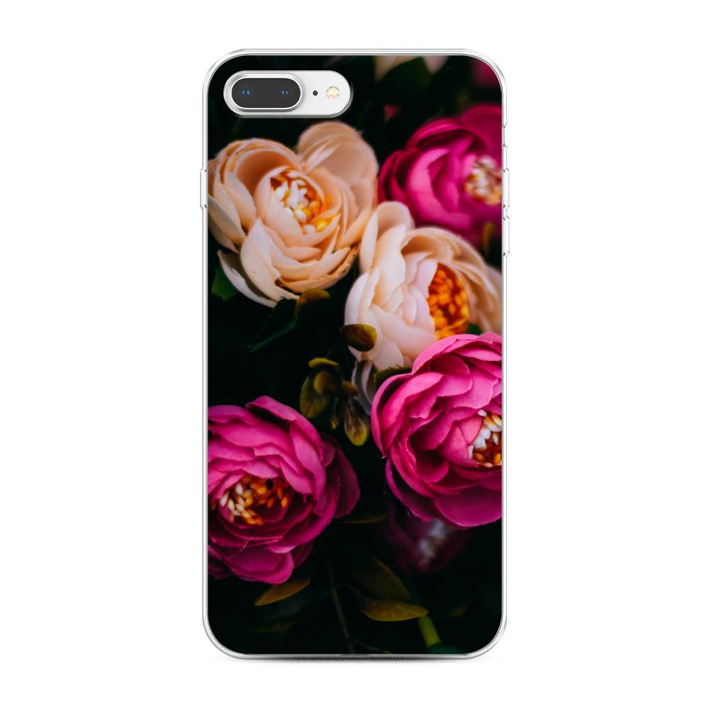 

Чехол Awog на Apple iPhone 8 Plus / Айфон 8 Plus "Розовые пионы на черном", Разноцветный, 10950-8