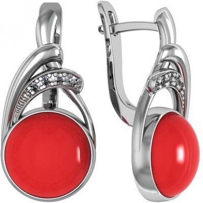 

Серьги из серебра с фианитом ПРИВОЛЖСКИЙ ЮВЕЛИР 391945-FA11KR26, 391945-FA11KR26
