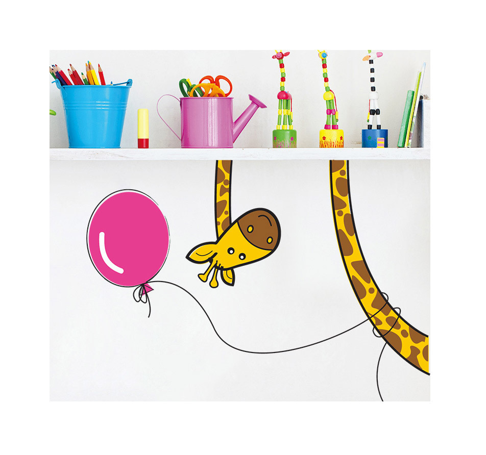 фото Интерьерная наклейка жираф и шарик fachion stickers