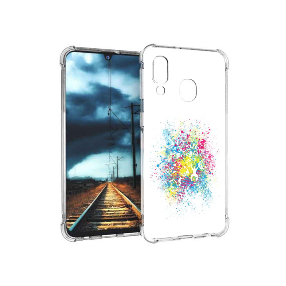 

Чехол MyPads Tocco для Samsung Galaxy A40 акварель абстракция (PT128655.504.214), Прозрачный, Tocco