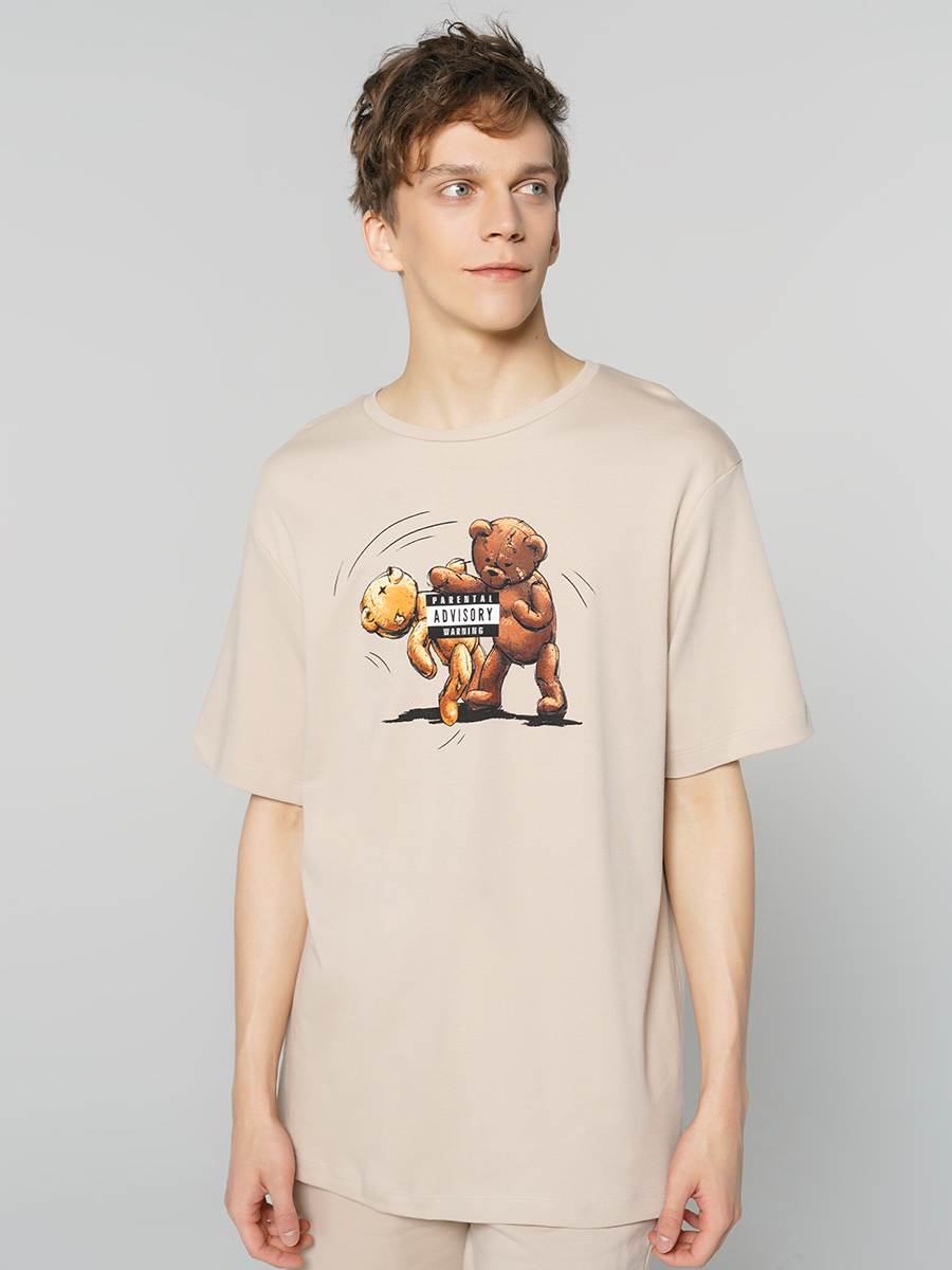 

Футболка мужская 77635 ТВОЕ бежевая XL, 77635